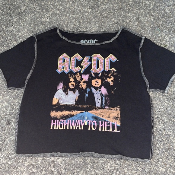 AC/DC | Tops | Acdc Highway To Hell Retro Crop Top | Poshmark